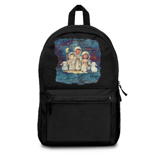 Christmas Nativity Scene Shepherds and Sheep Backpacks