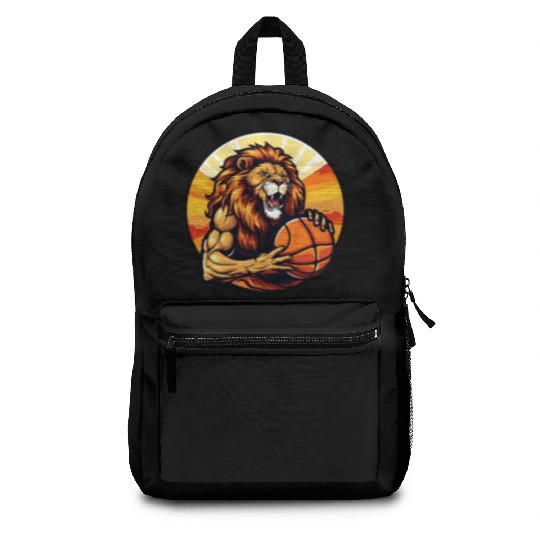 Basketball lion Backpacks