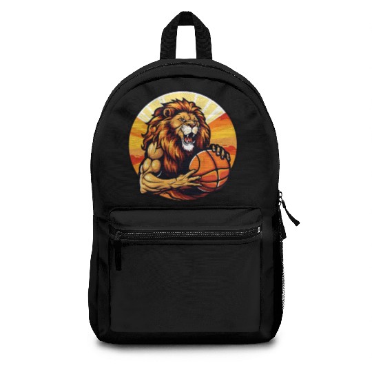 Basketball lion Backpacks