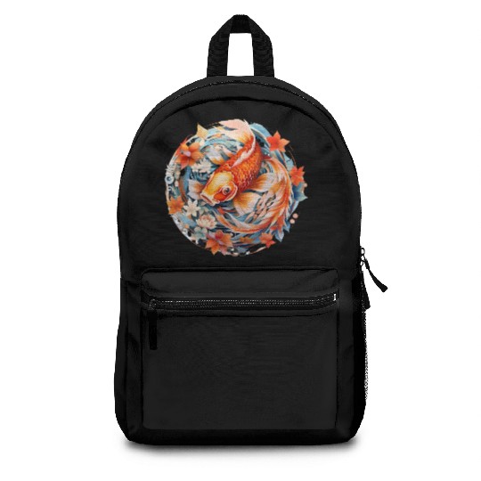 Koi Fish Mandala Art Backpacks