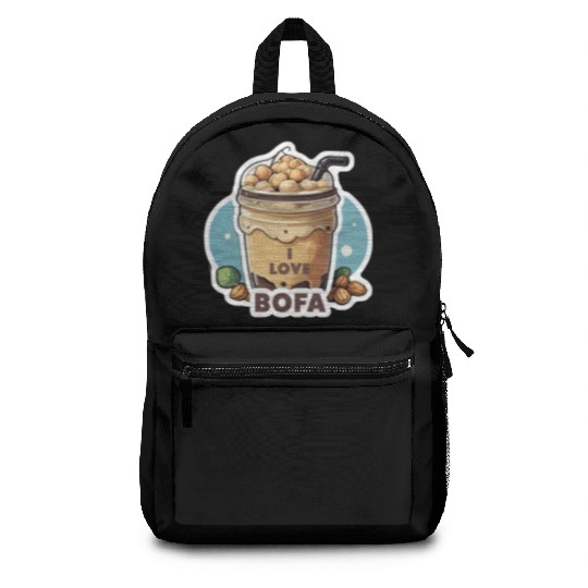 Hazelnut Boba Bubble Tea - I love Bofa Deez Nuts Backpacks
