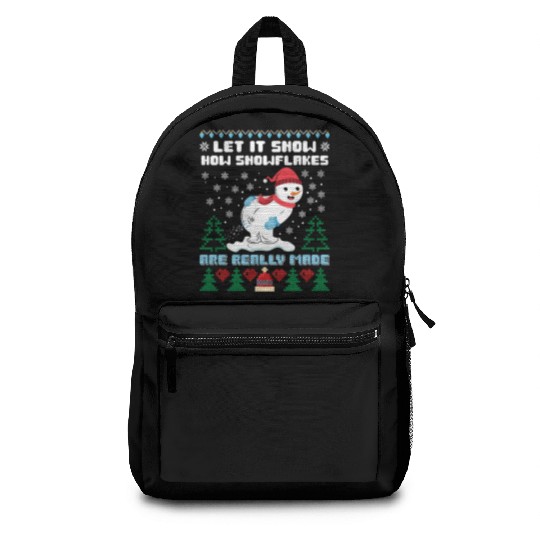 Snowman Let it Snow Christmas Snow Fever Backpacks