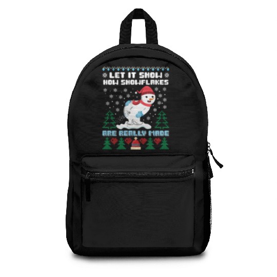 Snowman Let it Snow Christmas Snow Fever Backpacks