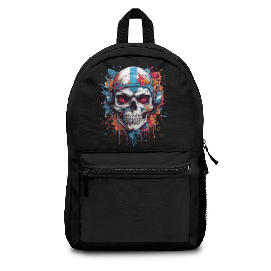 Skull Givin' Raspberry Dk Backpacks