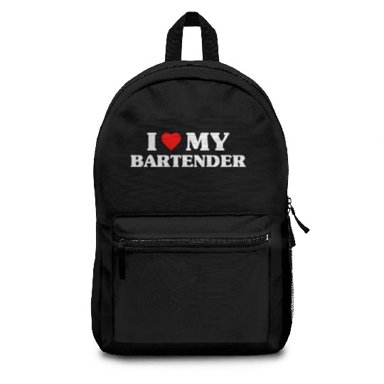 I Love My Bartender Backpacks