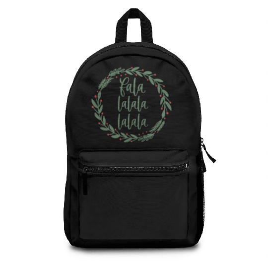 Fa La La Sage Green Christmas Wreath Fun Backpacks