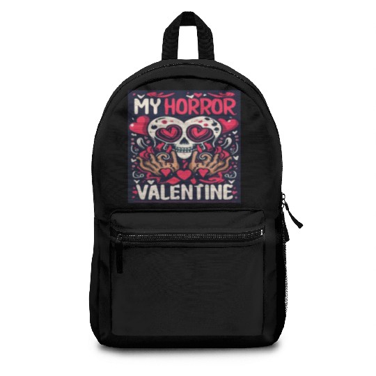 My Horror Valentine Skull Heart Backpacks