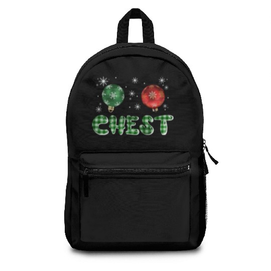 Chest Nuts Christmas Couple Funny Matching Backpacks