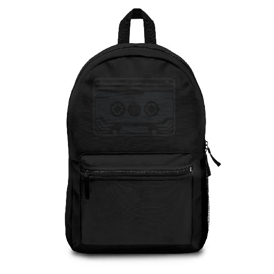 A vintage-inspired illustration of cassette tape Backpacks