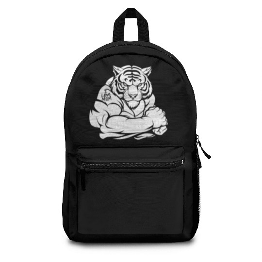 Tiger Biceps Tattoo I Love Mom Backpacks