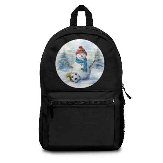 Vintage Charm: Watercolor Snowman Collection Backpacks