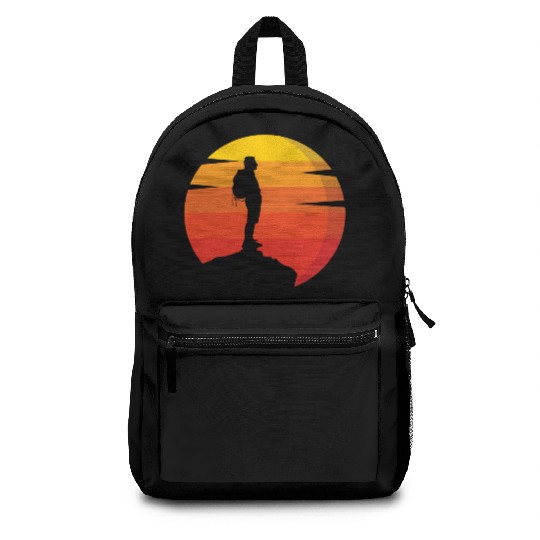 Retro Sun Mountain Hiking Climbing Nature Backpacks