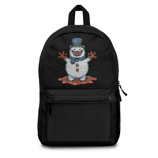 frosty snowman creepy Backpacks