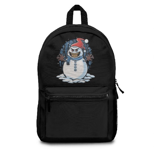 frosty snowman creepy Backpacks