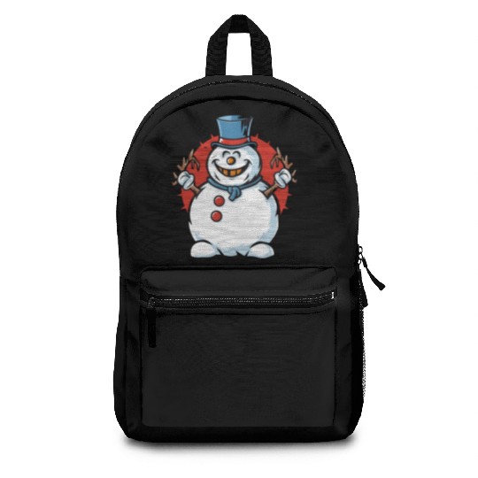frosty snowman creepy Backpacks