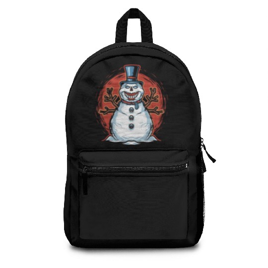 frosty snowman creepy Backpacks