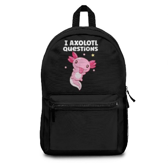 I Axolotl Questions Axolotl funny Axolotl Retro Backpacks