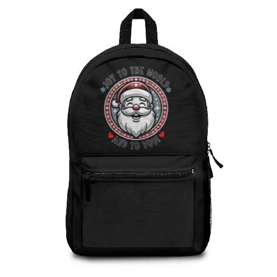 Joy To The World And To You - Joyful Santa Cheer Backpacks