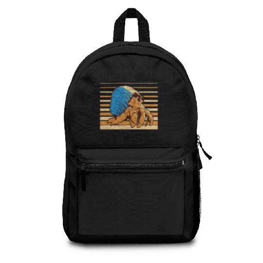 Sea Creature Seafood Shells Hermit Crab Lover Backpacks