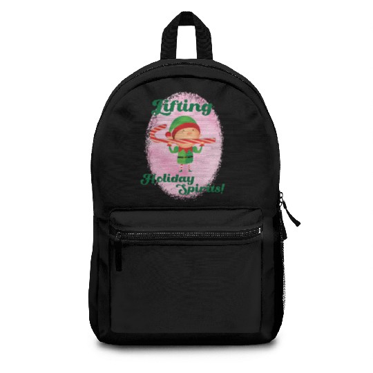 Elf Gym Lifting Backpacks - Christmas