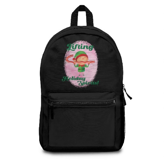 Elf Gym Lifting Backpacks - Christmas