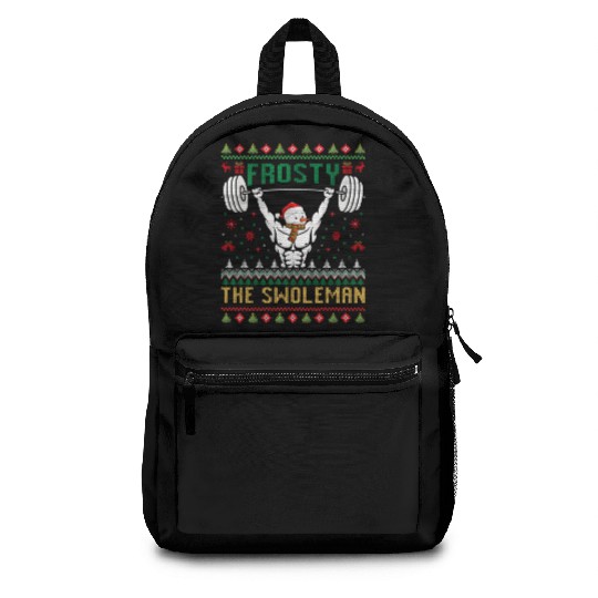 Frosty the Swoleman Fitness Snowman Gym Backpacks
