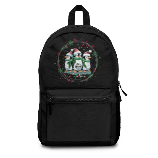 Christmas penguins Backpacks