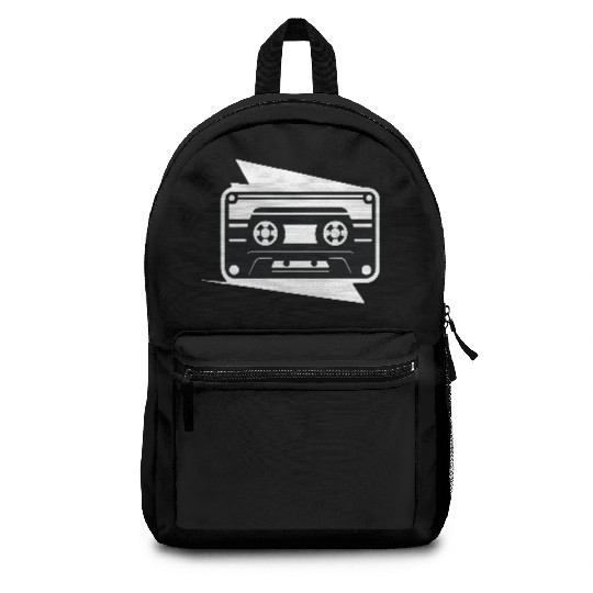 A vintage-inspired illustration of cassette tape Backpacks