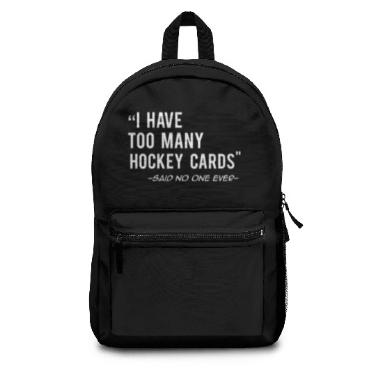Funny Hockey Cards Collector Gift Backpacks
