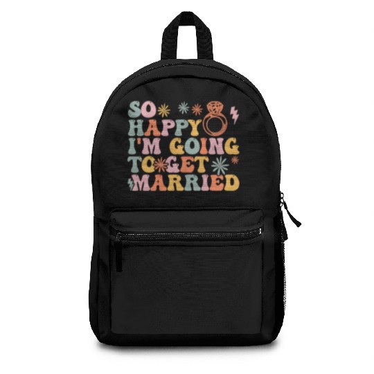 Bride Bridal Party Engagement Backpacks