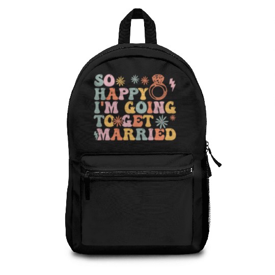 Bride Bridal Party Engagement Backpacks