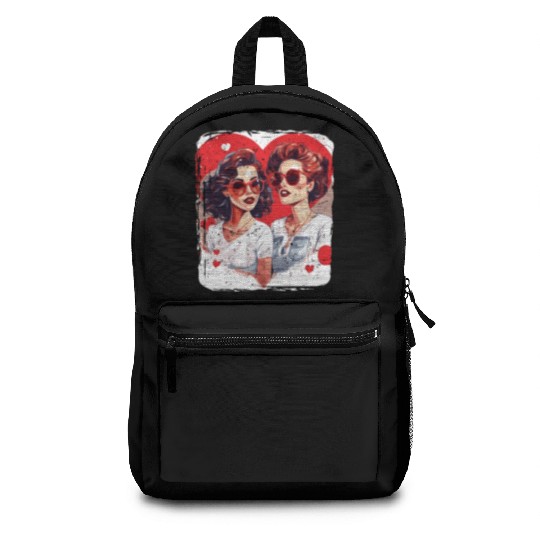 Valentines Day Outfit For Her And Her in love Backpacks