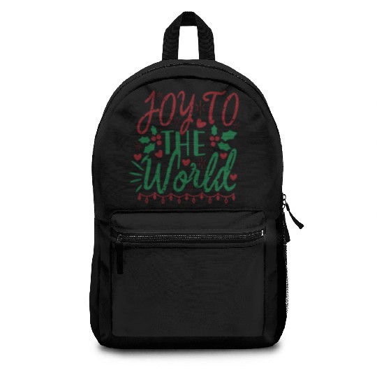 Joy To The World Christmas Backpacks