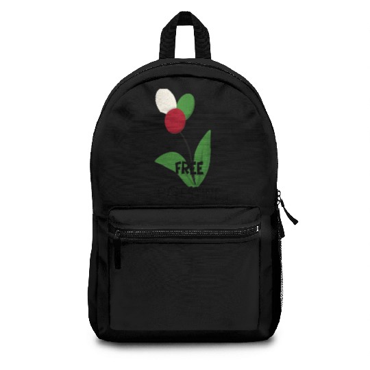Free Palestine,Flag-colored rose ,watermelon color Backpacks