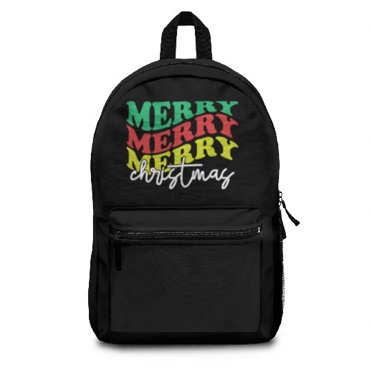 Merry merry merry Christmas, Xmas Design Backpacks