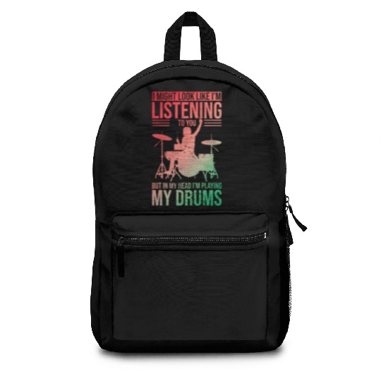Drummer Backpacks with Unique Drums Graphic Perfect