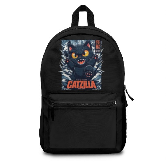 Kaiju Catzilla in Japan Tokyo Backpacks
