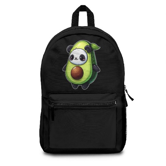 Panda in avocado costume Backpacks