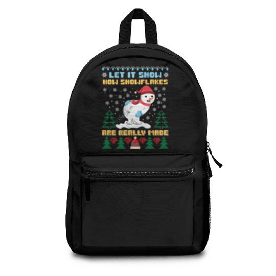 Snowman Let it Snow Christmas Snow Fever Backpacks