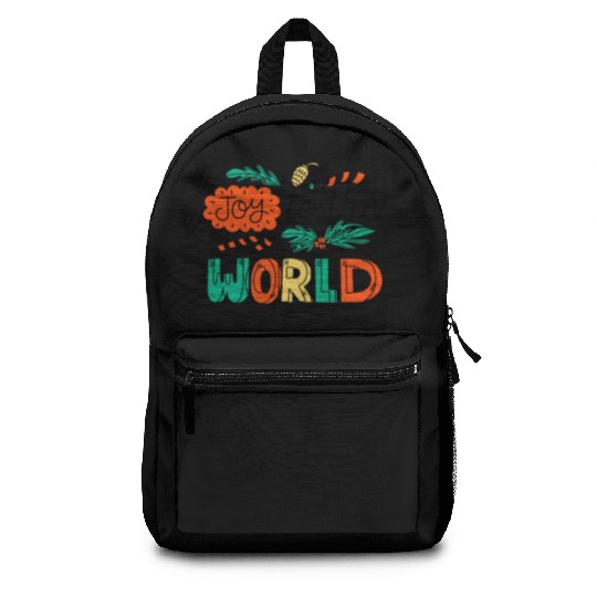 Christmas Joy to The World. Backpacks