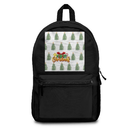 Green Christmas Tree Pattern Backpacks