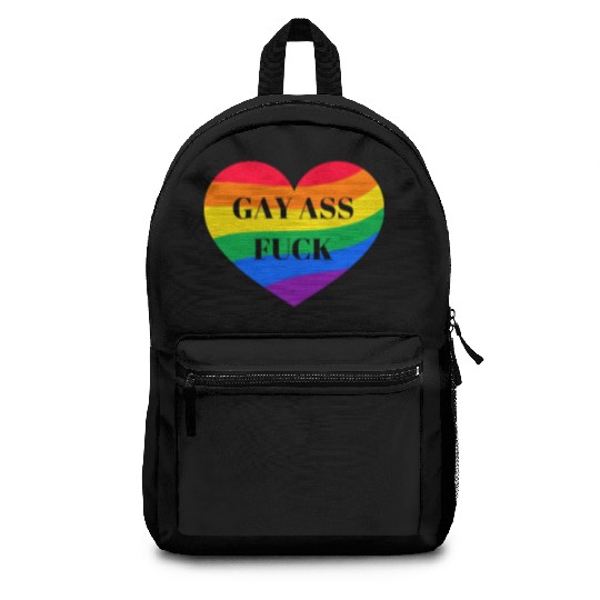 Rainbow Heart Gay Backpacks