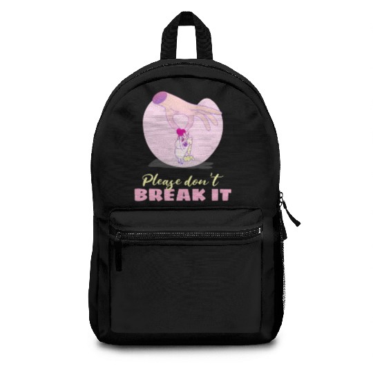 Heartfelt Unicorn - handle with care Backpacks