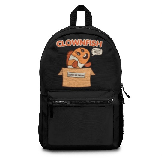 Clownfish Clown Of Sea Funny Fish Cute Coral Reef Backpacks