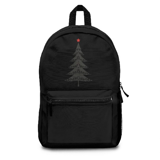 Decorated Minimalistic Christmas Tree Backpacks