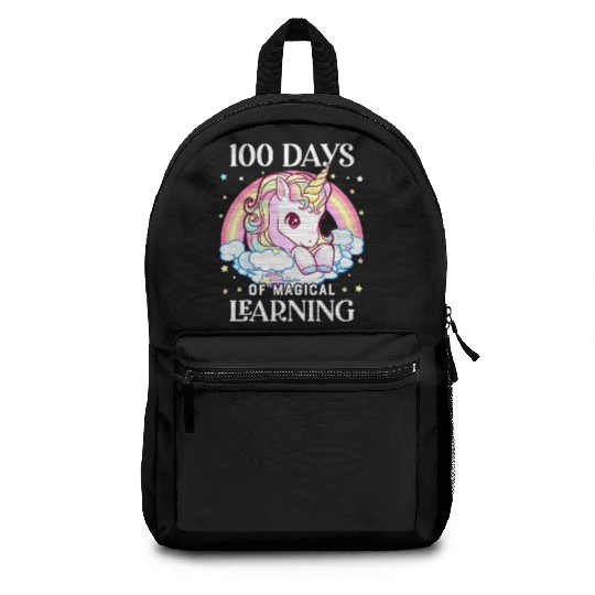 100 Days of School Unicorn Girls Teacher Backpacks