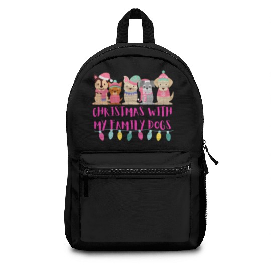 christmas dog lovers mom Backpacks