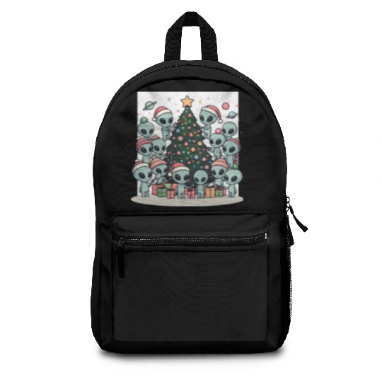 Aliens Christmas tree Backpacks