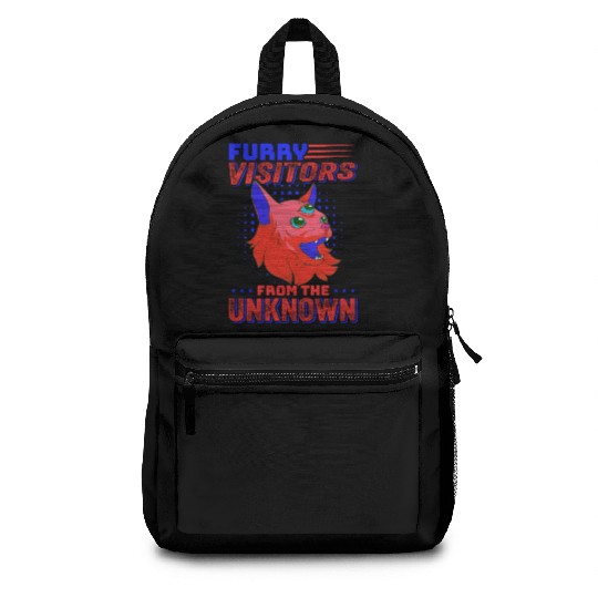 Cat Alien, Aliens, UFO, UAP, Space Unknown Flight Backpacks