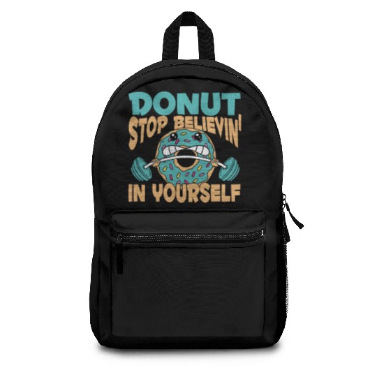 Fitness Donut Funny Donut Gym Backpacks